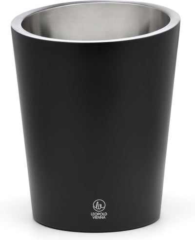 Leopold Vienna - Seau à champagne double paroi en acier inoxydable noir mat