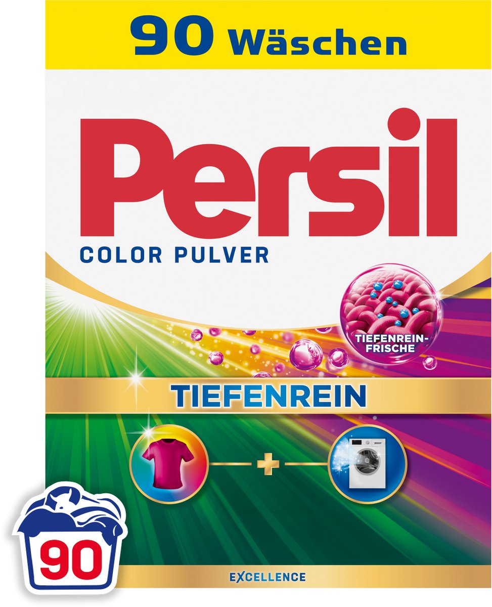 Persil lessive couleur - lessive - linge coloré - détachant puissant - fraîcheur hygiénique - conditionnement vrac - 90 lavages