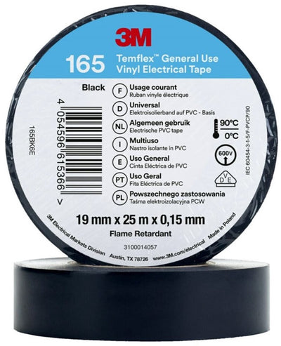 3m™ 3m temflex™ - noir - ruban isolant -165 ruban adhésif - 7100184723