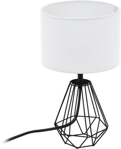 Lampe de table Eglo Carlton 2 - E14 - 30,5 cm - noir et blanc