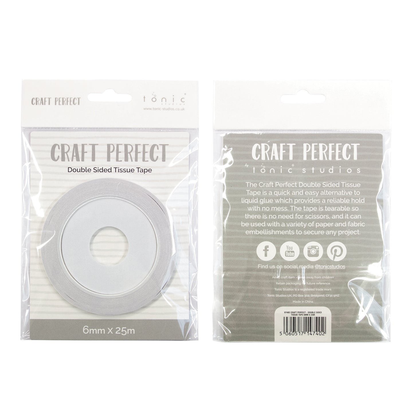 Tonic studios • accessoires ruban adhésif double face tissu 6mm