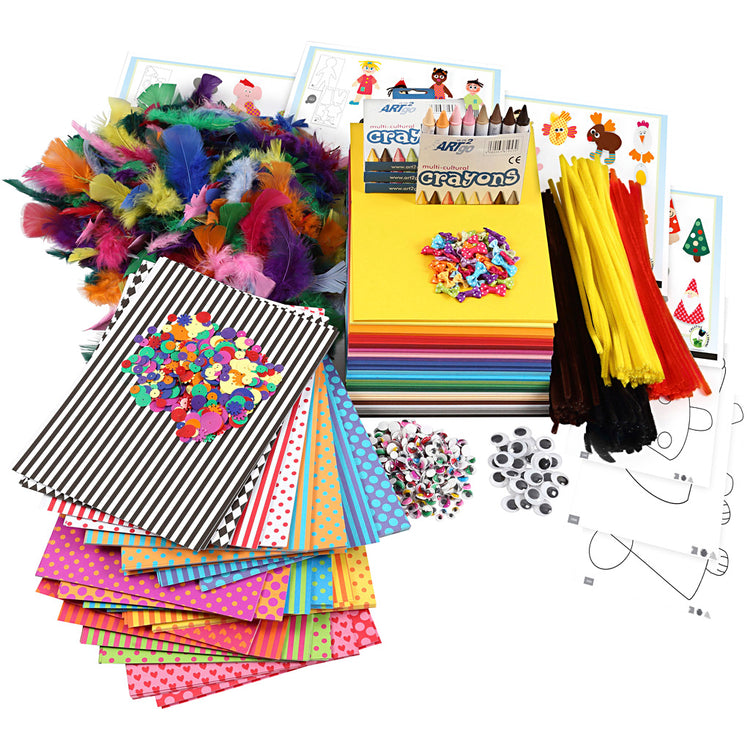Creativ company – grand emballage créatif de matériaux et de modèles, différentes couleurs, 1 jeu