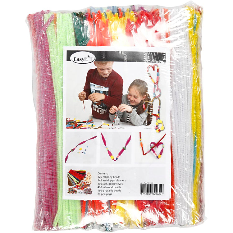 Amusement d'entreprise créatif avec pinces à linge et fil chenille, différentes couleurs, 1 set
