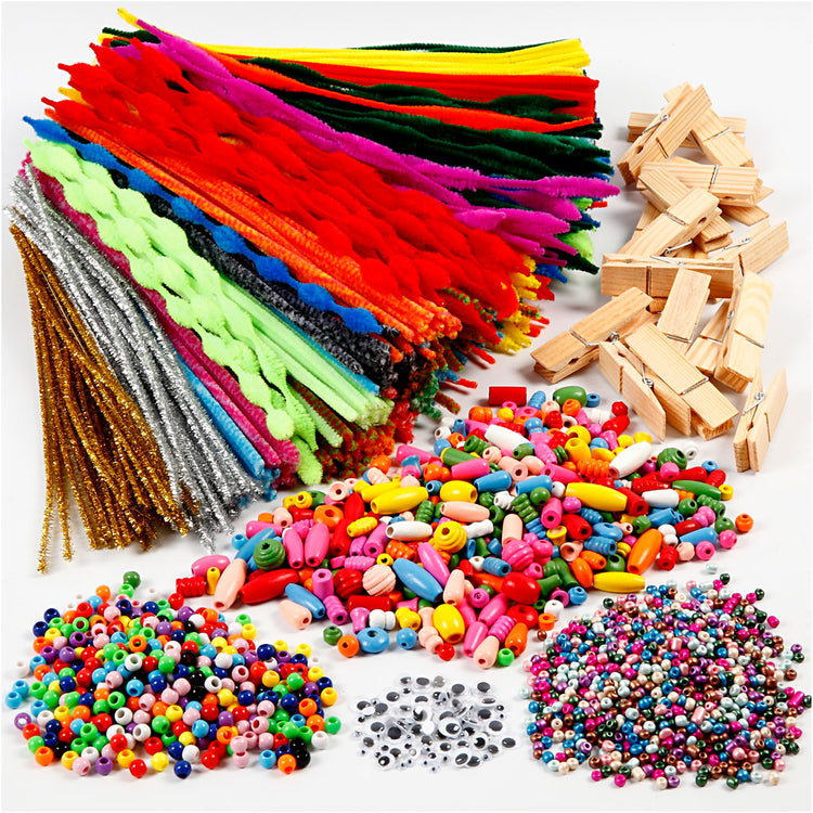 Amusement d'entreprise créatif avec pinces à linge et fil chenille, différentes couleurs, 1 set