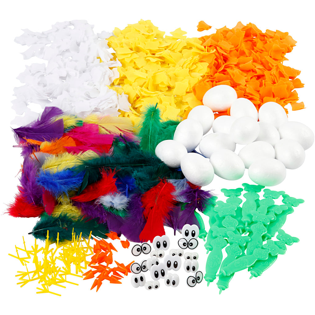 Creativ company set pour poussins, h: 6 cm, 16 pièces, 1 set