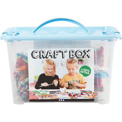 Creativ Company Hobbybox Blue avec des matériaux créatifs, 1er.