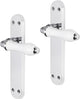 Poignée de porte Impresso - perth - pour l'intérieur - bouclier de porte ovale avec vis - chrome - blanc - 2 pièces
