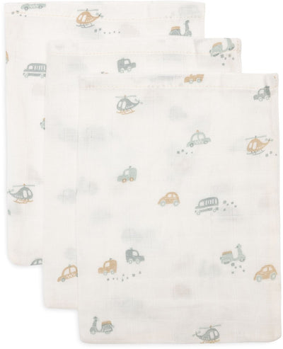 Jollein gant de toilette hydrophile bébé 15x20cm - gant de toilette bébé - en déplacement - 3 pièces
