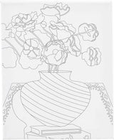 Creativ company toile de peinture avec impression, bouquet dans un vase, d: 1,6 cm, taille 24x30 cm, 360 g, 1 pièce - afbeelding 1