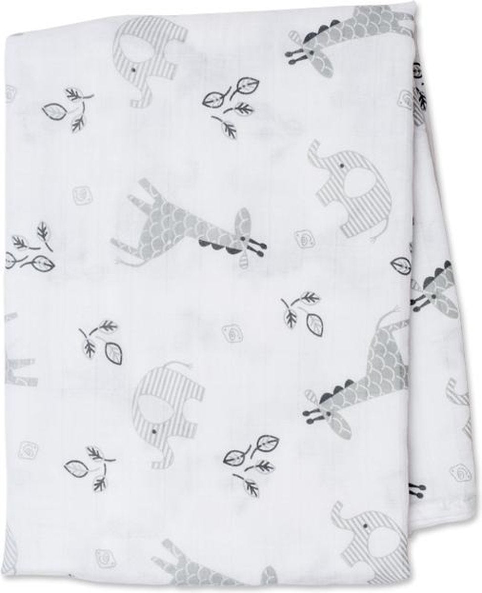 Lulujo - mousseline - emmaillotage - coton - 120x120 cm - afrique