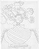 Creativ company toile de peinture avec impression, bouquet dans un vase, d: 1,6 cm, taille 24x30 cm, 360 g, 1 pièce