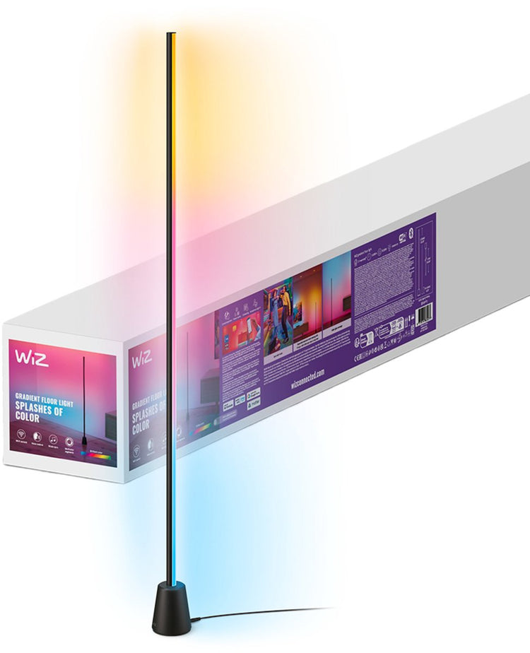 Lampadaire dégradé Wiz - divertissement - rgbic : plusieurs couleurs en même temps - installation facile - 140 cm