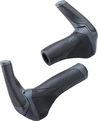 Bbb cycling poignées de guidon ergonomiques ensemble ergostyle de vélo - poignées de guidon et extrémités de barre adaptées à l'accélérateur de rotation - poignées de vitesse de vélo - gris noir - 92 mm 133 mm - bhg-88