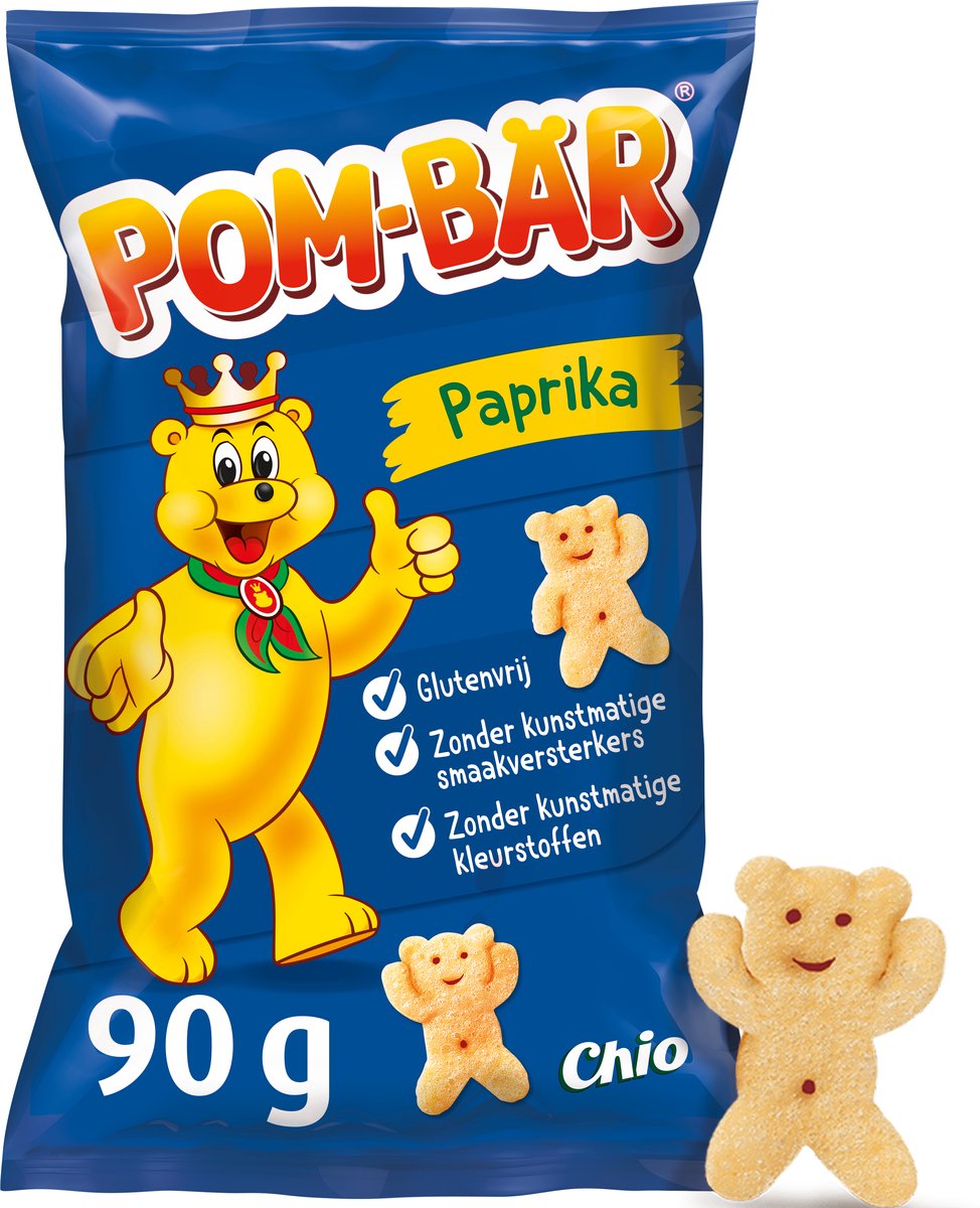 Paprika Chio pom-bär - chips - 10x90 grammes