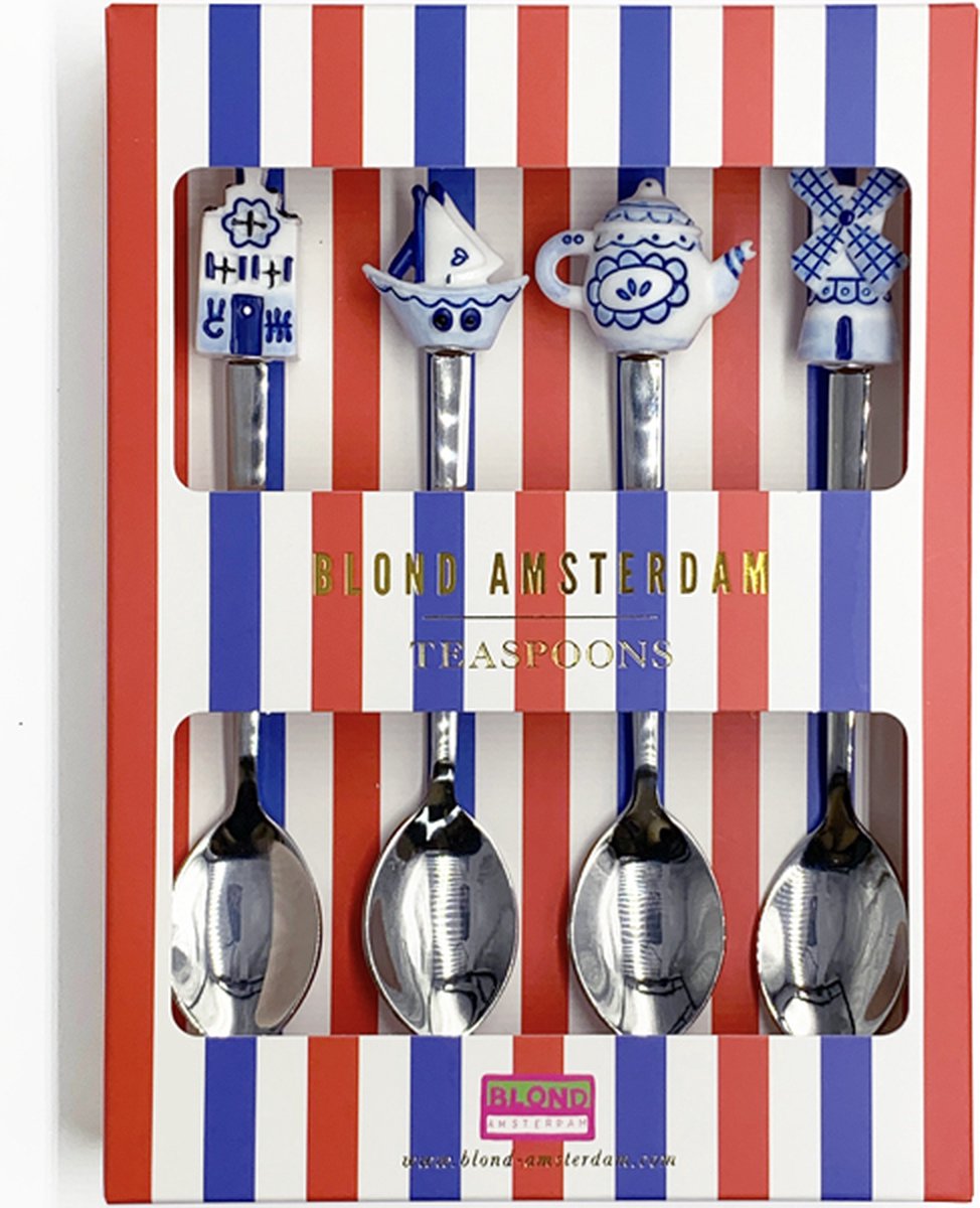 Blond Amsterdam, blond de Delft : cuillères à café, lot de 4
