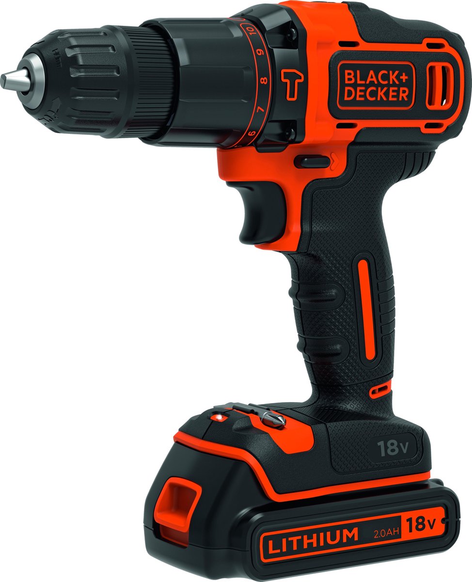 Perceuse à percussion sans fil Black+decker bdchd18k-qw - 1,5ah