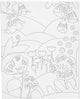 Creativ company toile de peinture avec impression, paysage floral, d: 1,6 cm, format 24x30 cm, 360 g, 1 pièce