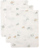 Jollein gant de toilette hydrophile bébé 15x20cm - gant de toilette bébé - en déplacement - 3 pièces