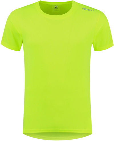 Rogelli promo chemise de running homme - manches courtes - jaune fluo - xl