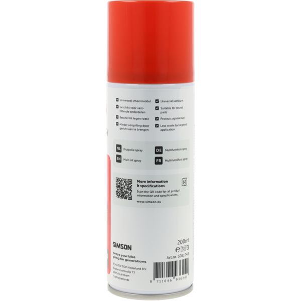 Huile dégrippante Simson en spray 200ml