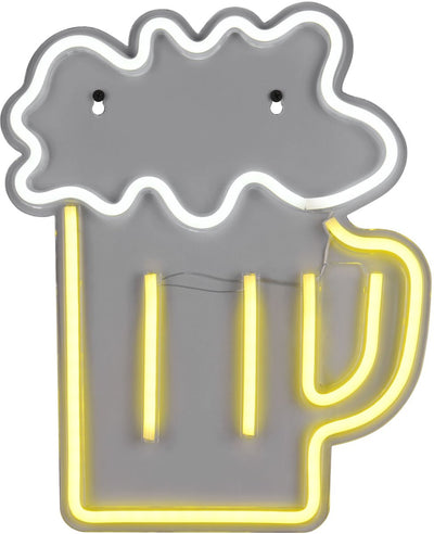 Rl live your light reality beer - applique murale - transparent clair - incl. 1x SMD 5 W - interrupteur à cordon - montage mural - connexion USB-C