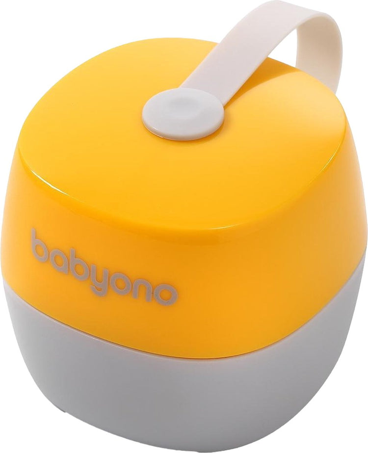 Babyono baby ono boîte à sucettes d'allaitement naturel jaune 535 03