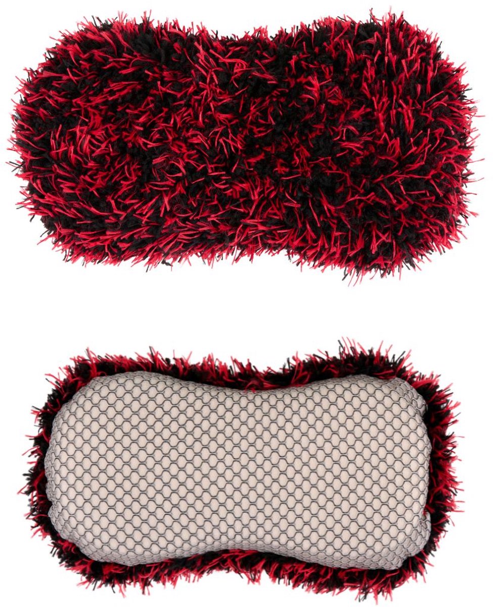 Dirt devil - éponge de voiture - éponge de nettoyage - microfibre - 230x120x55 mm - noir rouge