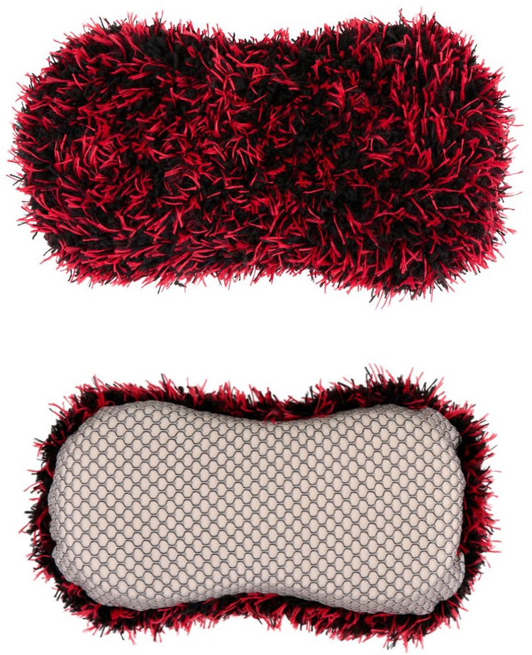 Dirt devil - éponge de voiture - éponge de nettoyage - microfibre - 230x120x55 mm - noir rouge