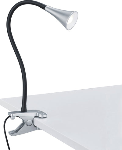 Rl live your light reality viper - lampe à pince - titane - incl. 1x smd 3w - interrupteur à cordon - flexible - lampe à pince