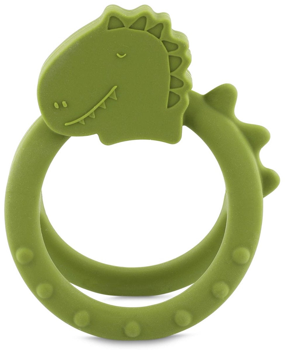 Trixie anneau de dentition sensoriel mr. dino – 0m+ – 100% silicone – idéal pour la dentition