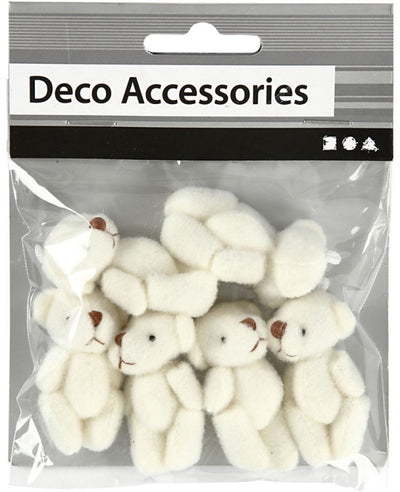 Mini ours Creativ company, dim. 4x2,5 cm, 6 pièces, 1 boîte
