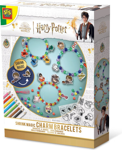 Ses creative - harry potter - ensemble de bracelets magiques - fabriquez vos propres bijoux - fabriquez des bracelets - mélange de perles, film rétractable et crayons
