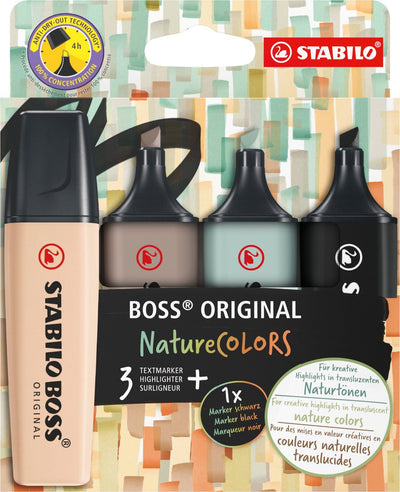 Stabilo Boss Naturecolors Penny Markers, 4st.