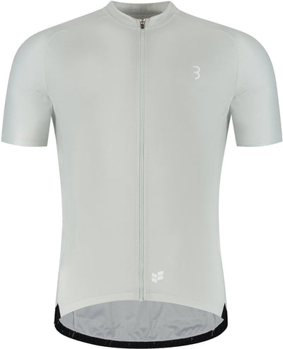 Bbb cycling confortfit r - chemise de cyclisme durable à manches courtes pour hommes - 15-25 °c - chemise de VTT et de cyclisme respirante - 3 poches arrière - gris clair