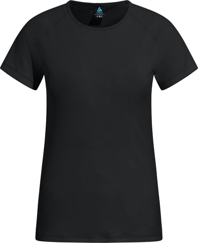 Odlo chemise de base active légère à col rond et manches courtes - femme - noir - xs
