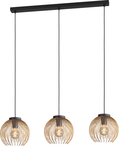 Lampe à suspension Eglo venezuela - e27 - 93,5 cm - or noir