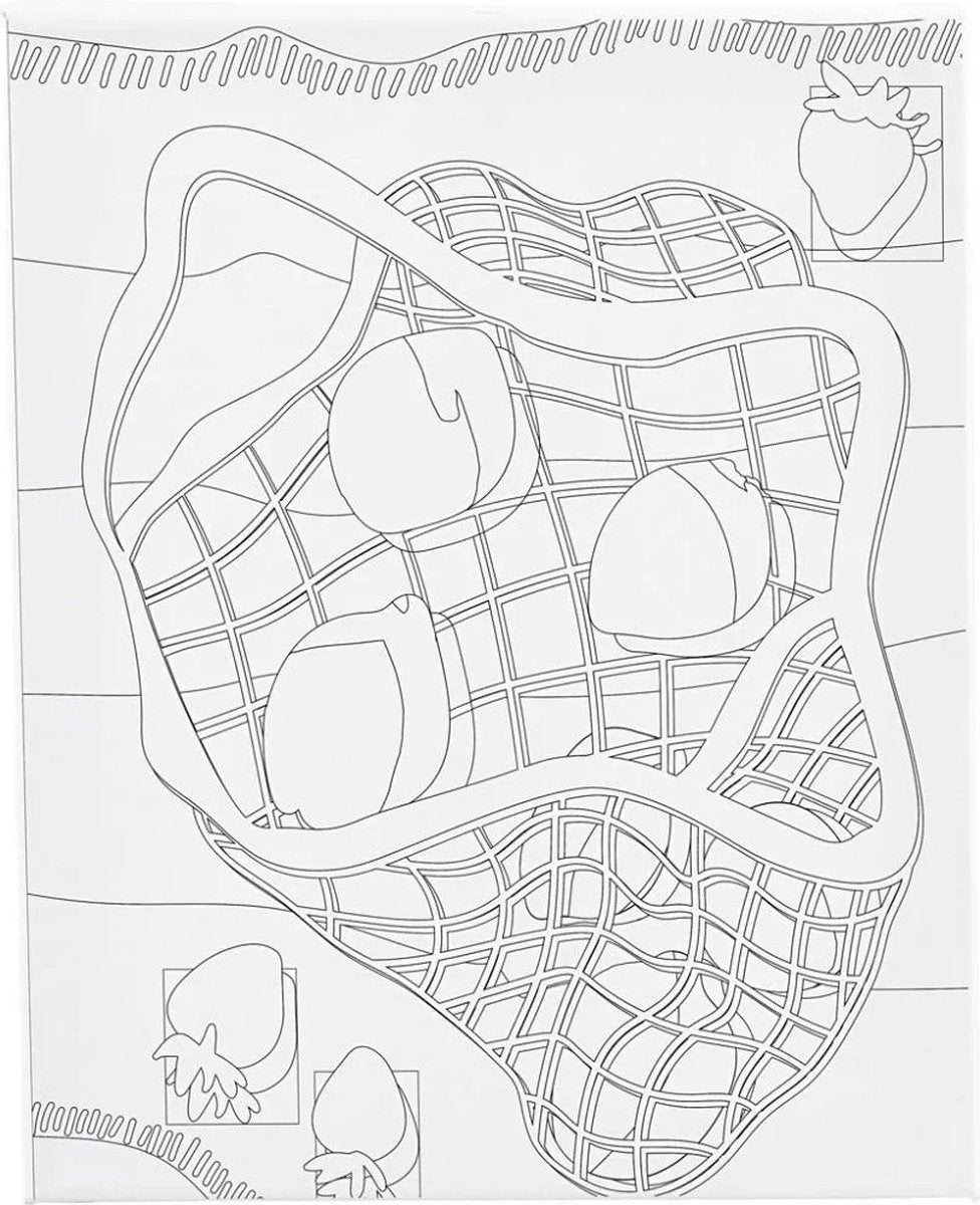 Creativ company toile de peinture avec impression, agrumes, d: 1,6 cm, format 24x30 cm, 360 g, 1 pièce