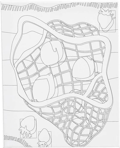 Creativ company toile de peinture avec impression, agrumes, d: 1,6 cm, format 24x30 cm, 360 g, 1 pièce