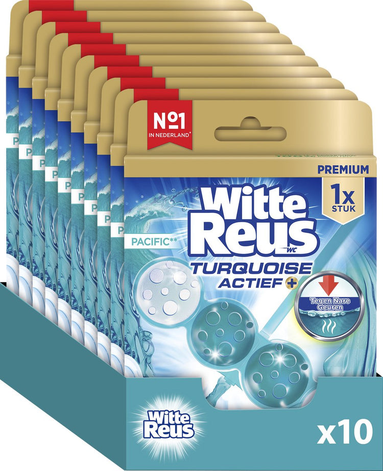 Bloc de toilette géant blanc bloc de toilette turquoise actif océan 50g - blocs de toilette - pack économique - 10 pièces