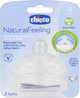 Chicco sucette 4m+ droite silicone transparent 2 pièces