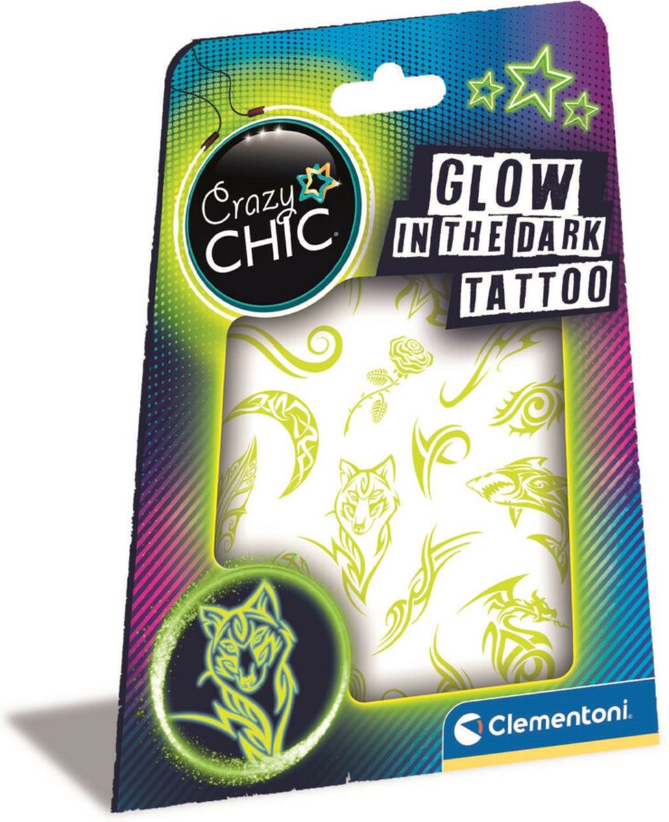Clementoni Crazy Chic Urban Tattoos brille dans le noir