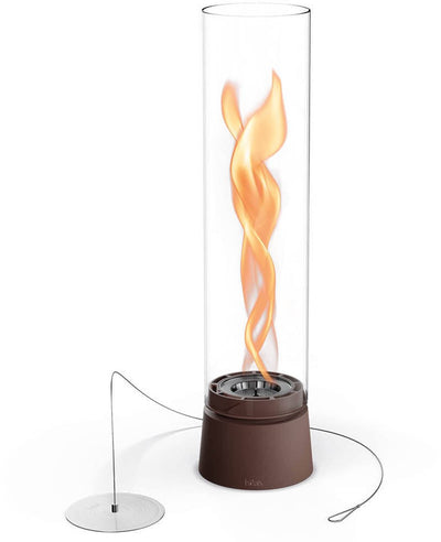 Höfats spin air table fire 900 cheminée de table marron rouille pour l'intérieur et l'extérieur, cheminée de table moderne au bioéthanol avec longue durée de combustion, technologie de biobrûleur innovante, cheminée chauffante avec tourbillon de flammes