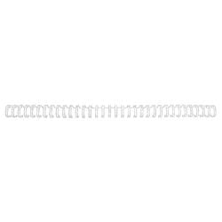 Reliure à dos à reliure métallique 34 gbc métal 8 mm blanc capacité 60 feuilles