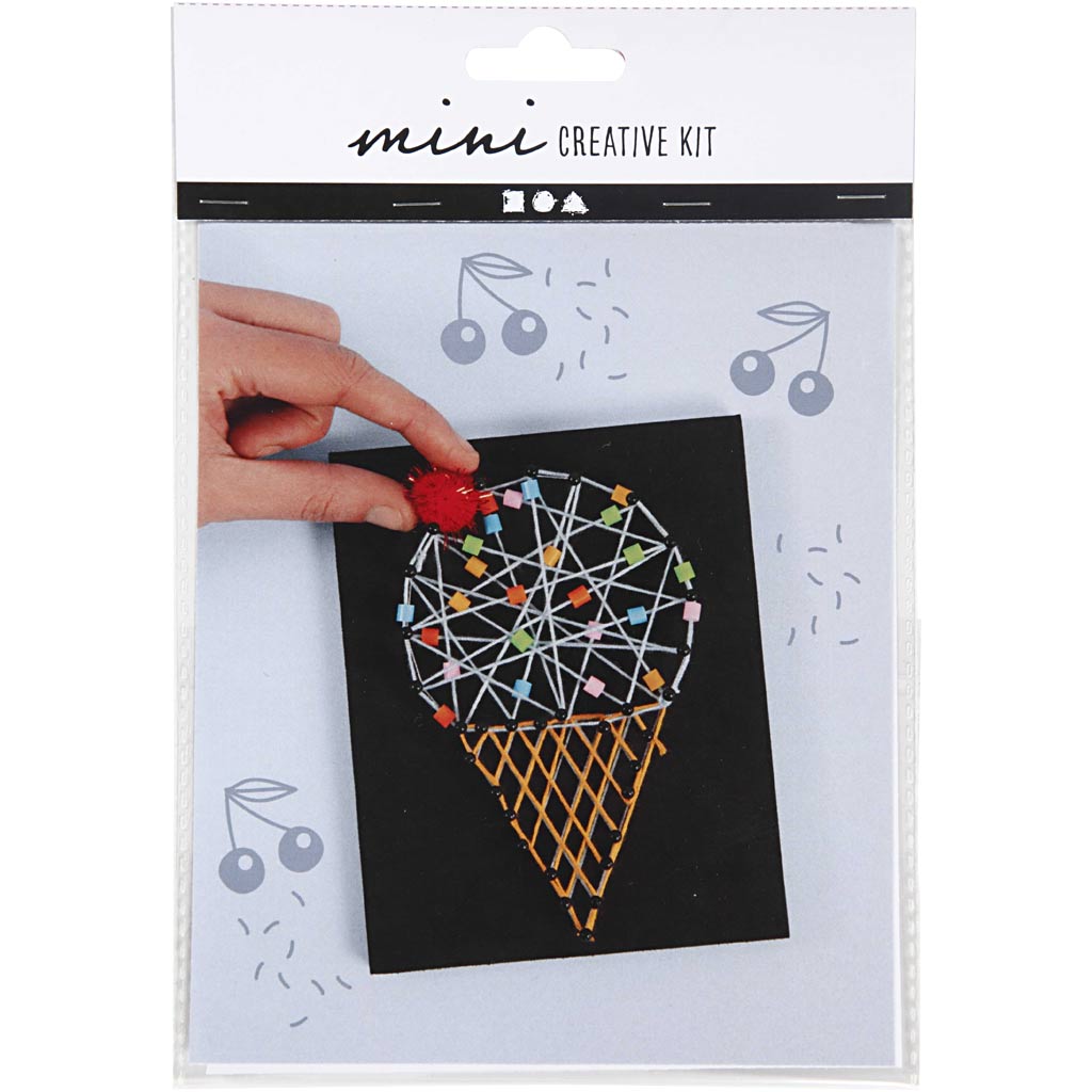 Creativ company mini set créatif, glace en cornet, 1 boîte