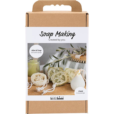 Creativ company kit de fabrication de savon, luffa, vert olive, 1 boîte