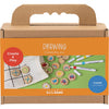 Creativ company mini hobby set dessin, jeu de mémoire et trois à la suite, différentes couleurs, 1 boîte