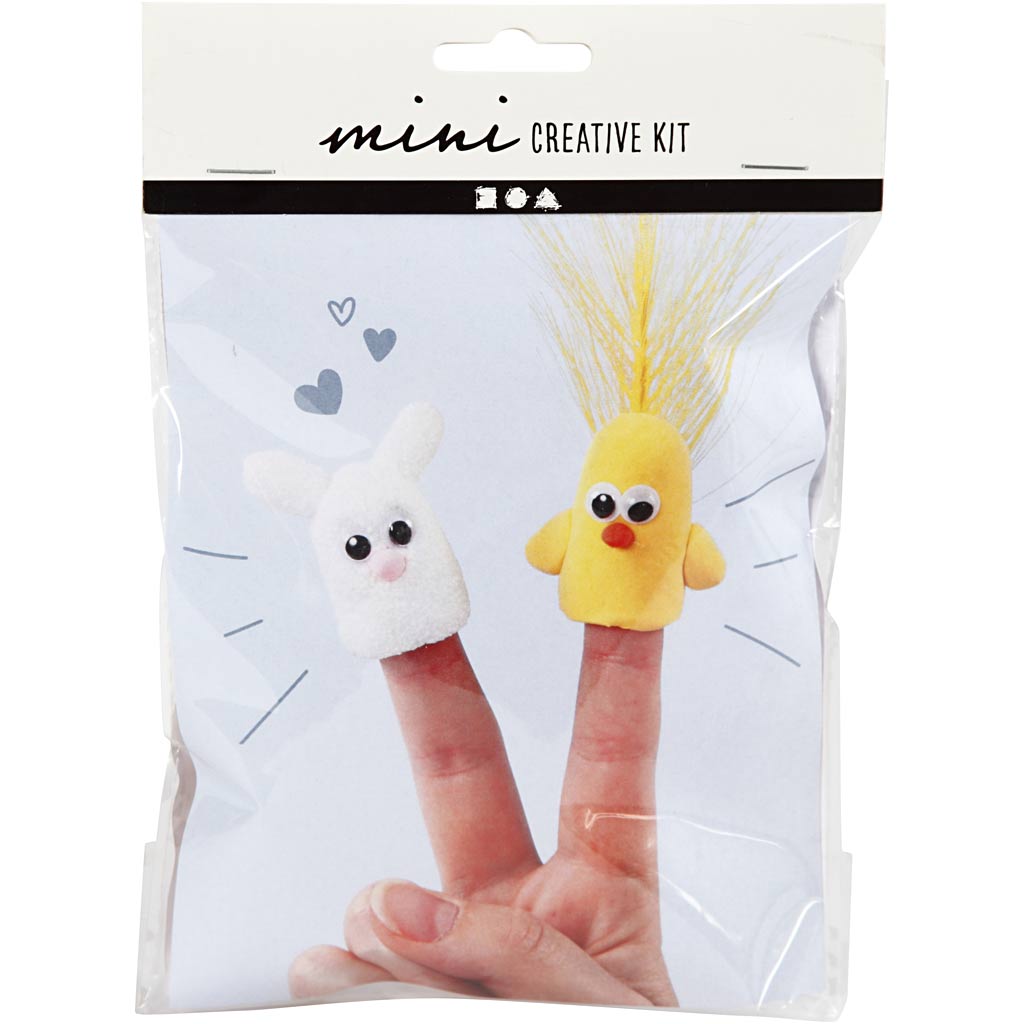 Creativ company mini kit créatif, marionnettes à doigts, 1 boîte