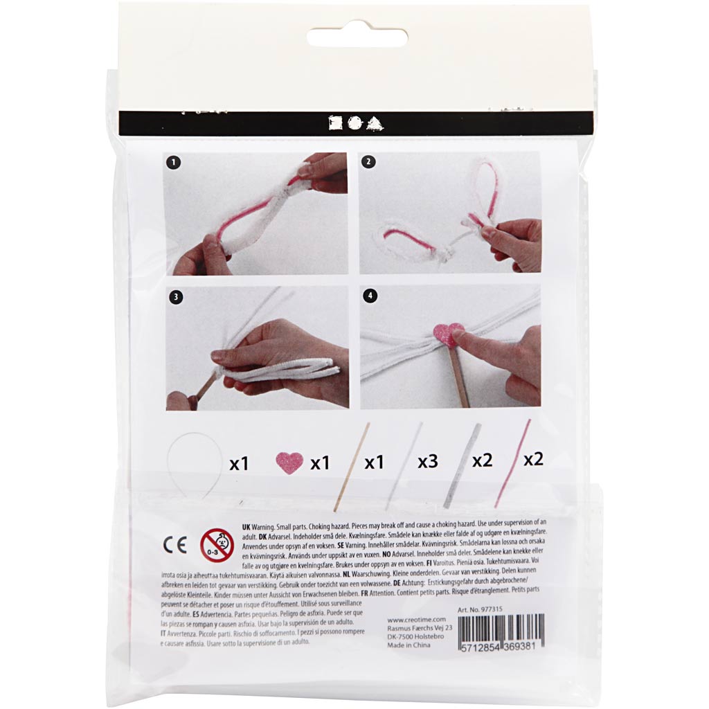 Creativ company mini set de loisirs, set d'épingles à cheveux, 1 boîte