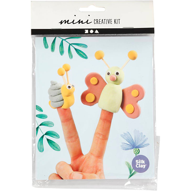Mini kit créatif en pâte à soie, marionnettes à doigts, 1 boîte