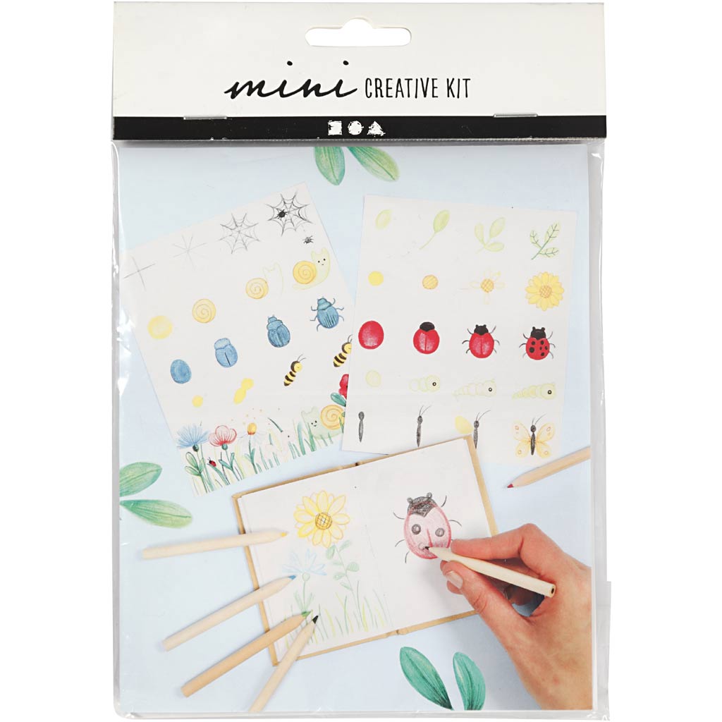 Creativ company mini kit créatif, insectes, 1 boîte